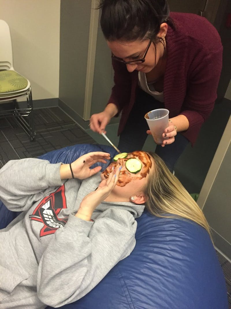 Students learned how to make two different homemade facials; one for dry skin and one for acne.