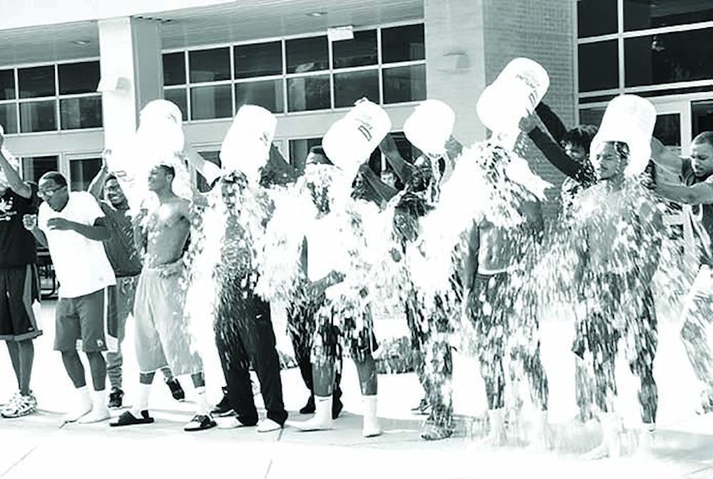Chillin’ with the brothers: SU club accepts ice bucket challenge