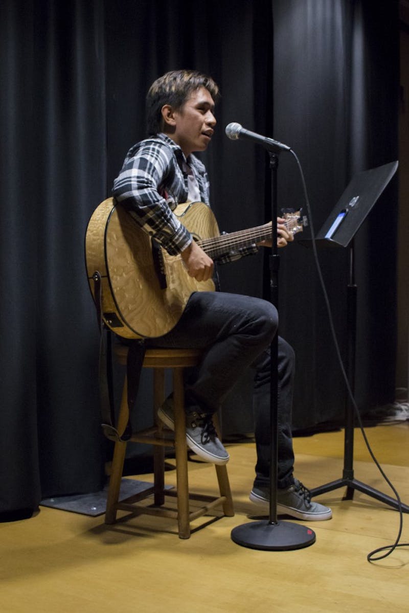 Dino Garcia sang several songs and played the guitar to accompany the lyrics.