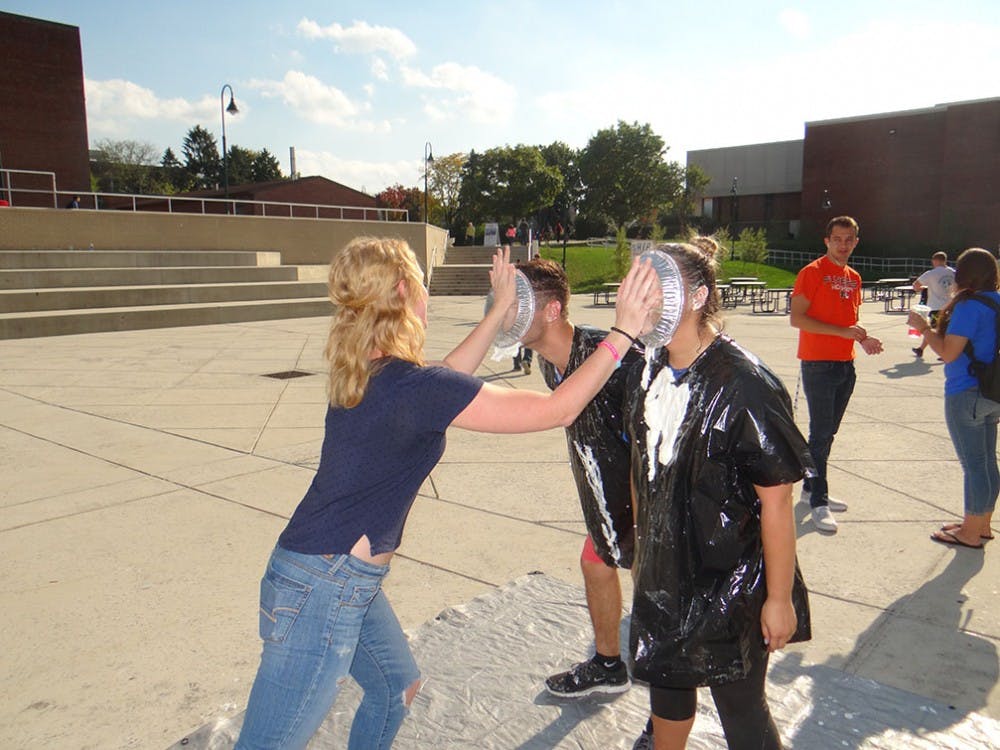 Students pied for a good cause