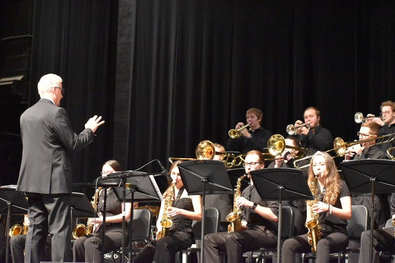 The SU Department of Music presented the jazz ensemble, who played a variety jazz repertoire, directed and conducted by Trever Famulare.