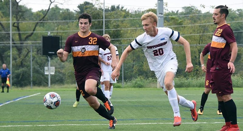 Patrick Luebben was the leader on offense for the Raiders against Lock Haven, grabbing his fourth goal of the season en route to SU’s fifth win of the season.