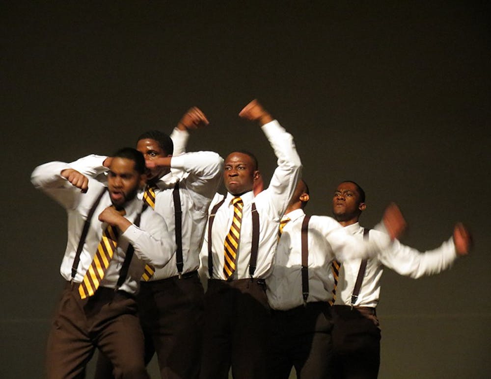 Stomping the stage for Statewide step show