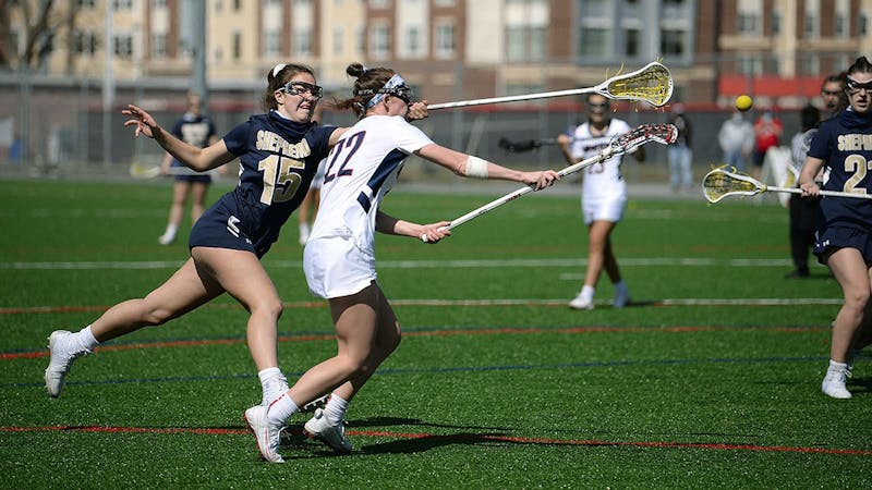 Senior Hannah Seifried scored a hat trick in Shippensburg’s 10-9 loss at Shepherd University on Saturday. Seifried has 11 total goals on the young campaign.