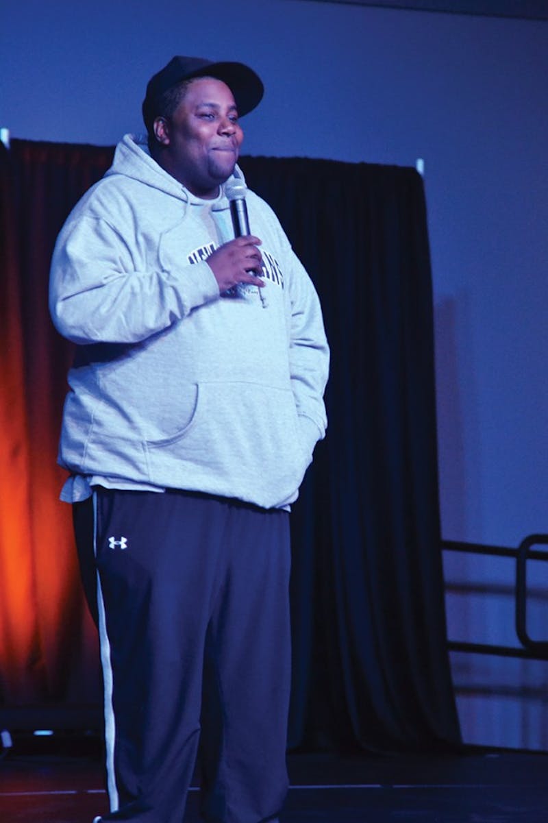 Kenan Thompson, SNL comedian, performing stand up comedy at Shippensburg University. Thompson is a 13 year veteran on the Saturday Night Live show. 