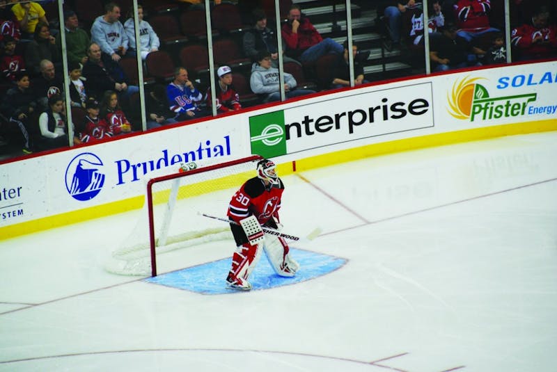 Martin Brodeur’s No. 30 jersey was retired Feb. 9 at a New Jersey Devils home game against the Edmonton Oilers.