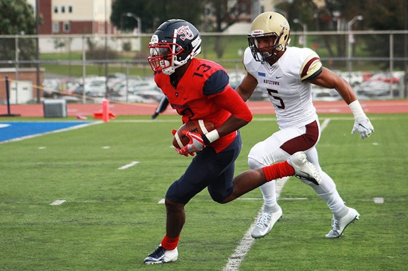 Star wide receiver Winston Eubanks goes more than 100 yards and two touchdowns against Kutztown, both of which were receptions of more than 30 yards.