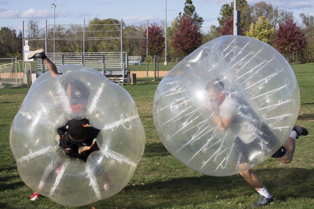 Students compete for prize in Bubble Soccer Tournament