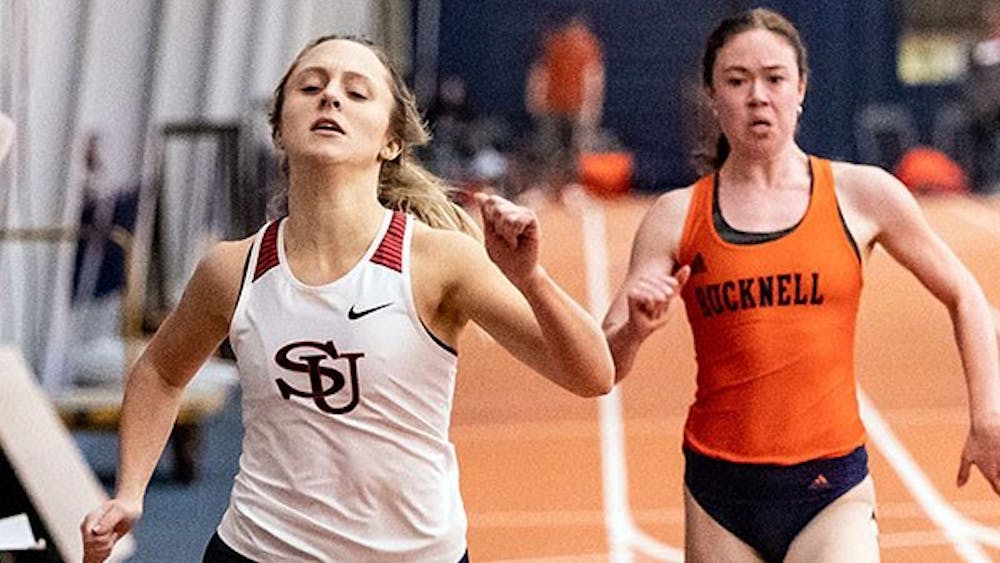 Track and field competes in final tuneup; Graybill improves her record time