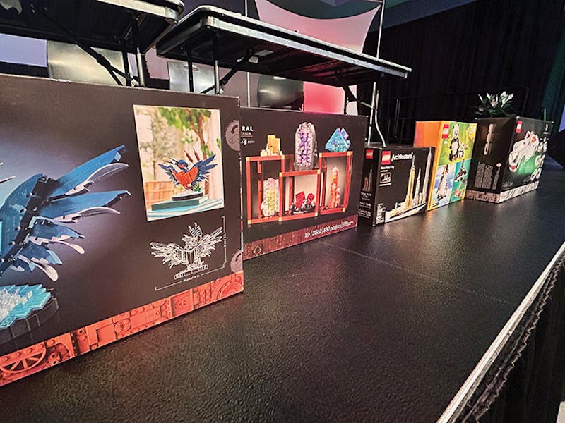 The prizes that students competed for at the APB Lego bingo night held on Nov. 7.&nbsp;