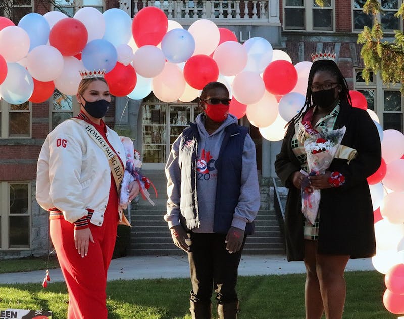 Shippensburg University celebrated its non-traditional Homecoming with socially distanced activities across campus. Officials also crowned Eliza Resetar and Quamia Wells as Homecoming Royalty outside of Gilbert Hall and Old Main.