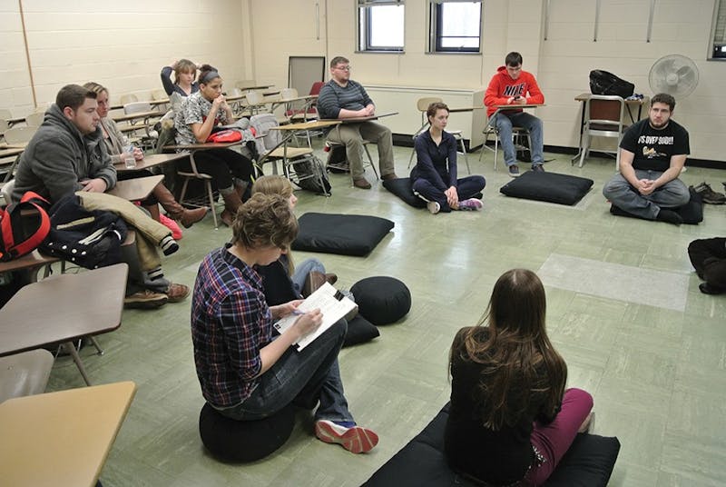 Students take part in a Mindfulness Session