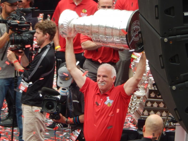 Photo courtesy of Flickr user swimfinfanJoel Quenneville passes Al Arbour with 783 wins, ranking him second in NHL coaches&nbsp;history.