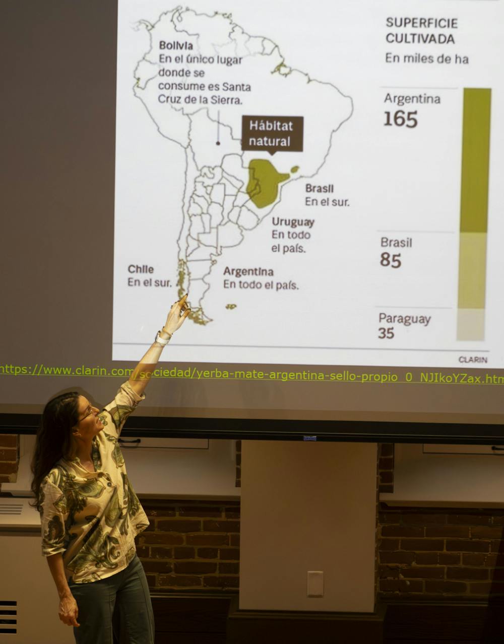 Historian Rebekah Pite explores yerba mate at Annual World History Speaker lecture in Stewart Hall
