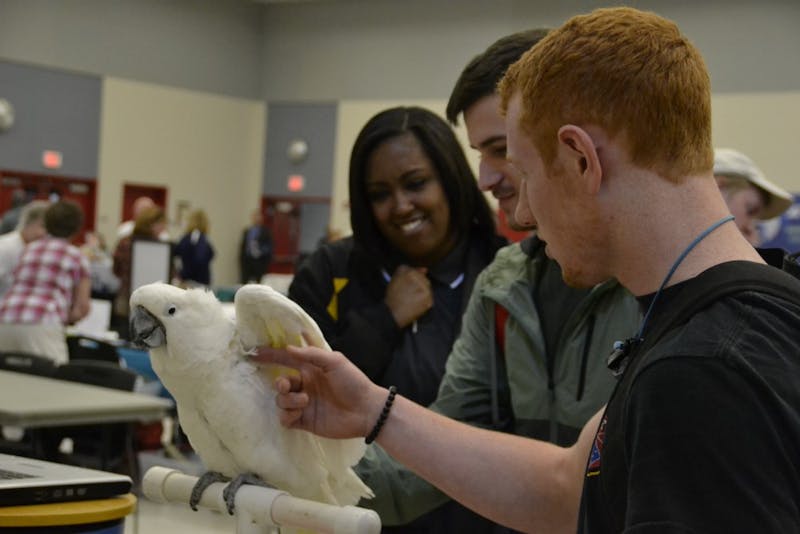 Students were able to interact with and pet different varieties of animals.