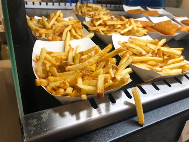 Hand-cut French fries is one of the updated menu items served on campus.