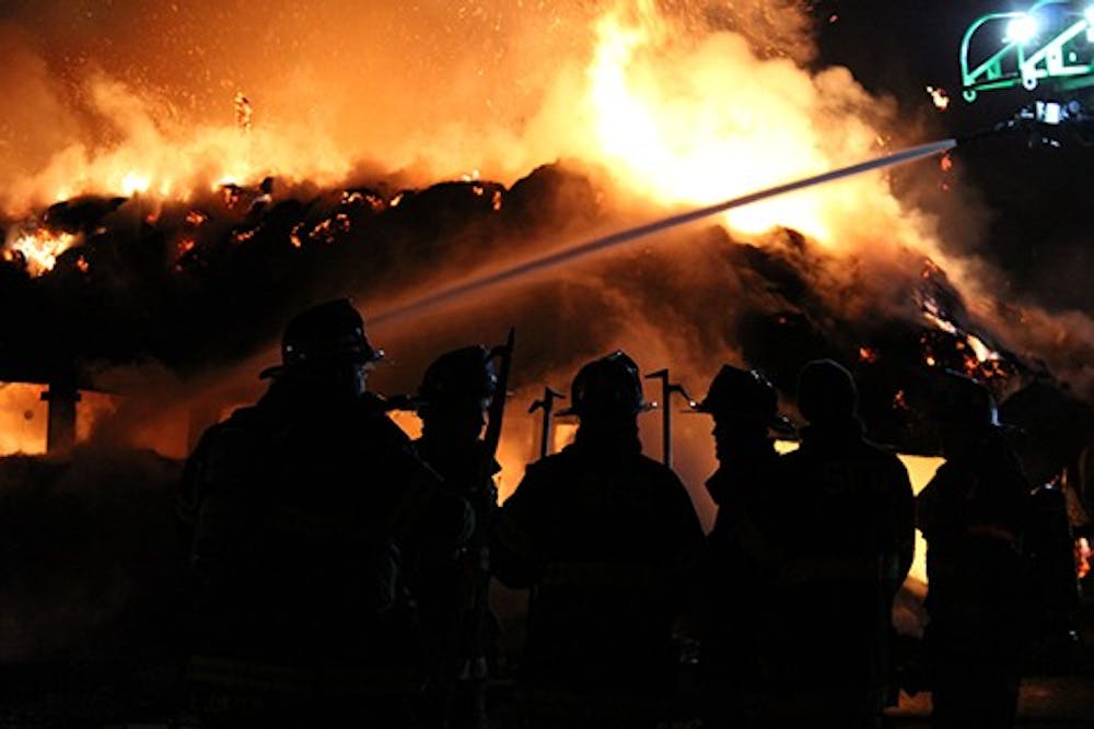 Fire destroys barn in Greene Township