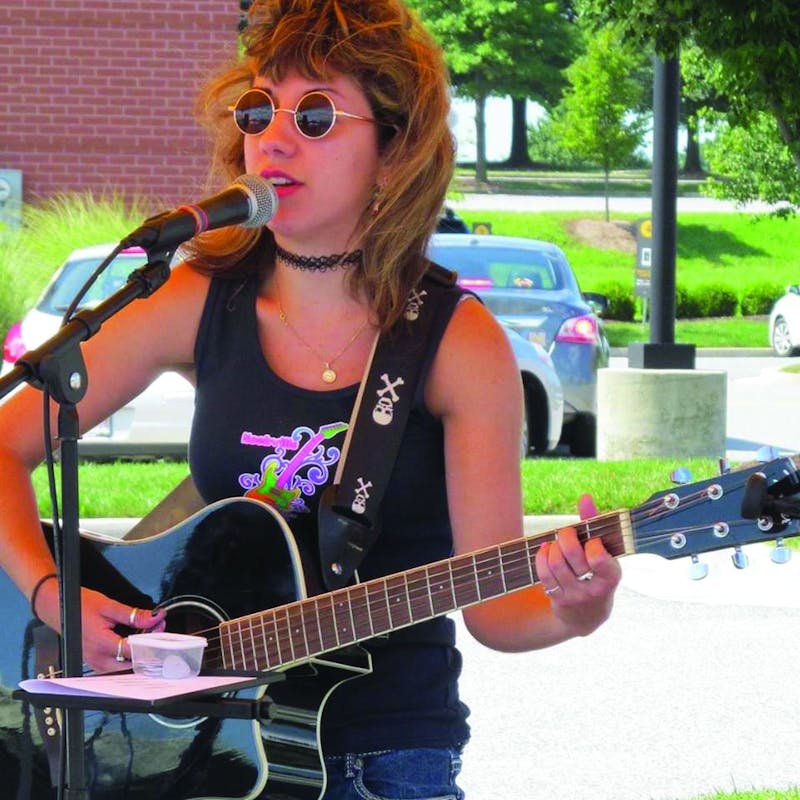 Shippensburg University student and musician Alexia Christian performs rock-pop songs. 