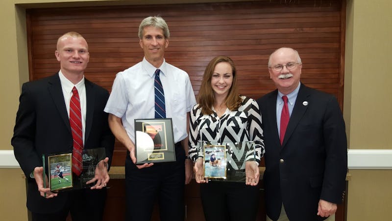 (L-R): Ryan Zapoticky, Dr. Chris Carlton, Rikki Sargent, and Dr. Jody Harpster.