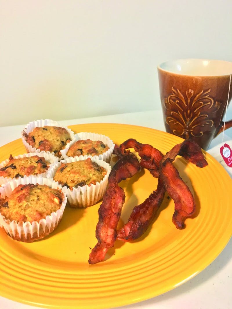 Maddie Walsh kicks off her mornings with applesauce oatmeal muffins, maplewood smoked bacon and chai tea before tackling her daily routine.