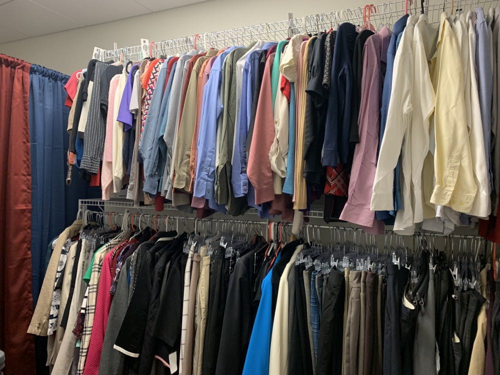 Shippensburg University staff donates professional clothing to students
