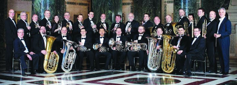 Members of the River City Brass band in preperations for this year’s extravagant U.S. tour.