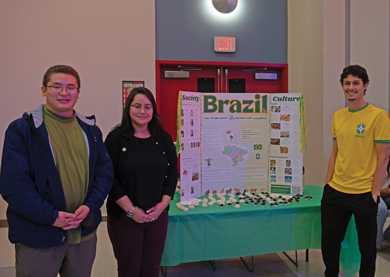 Students learning about Brazilian culture at All Around the World during SU’s Diversity Week.