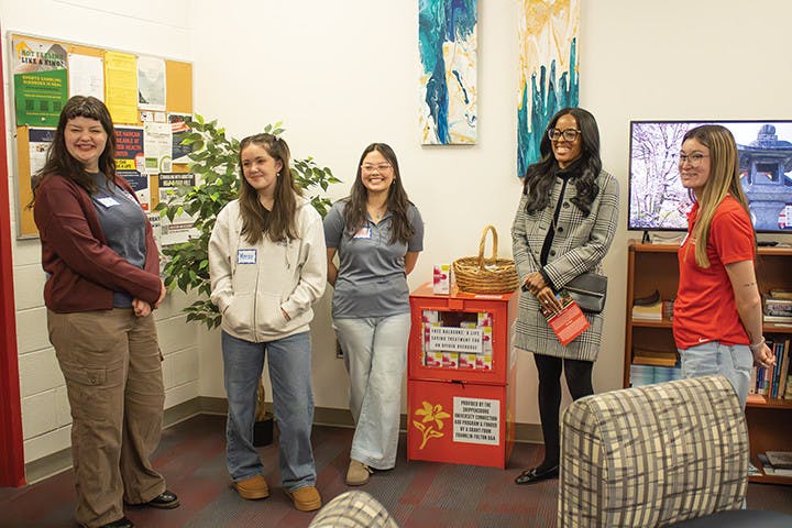 This is a gallery of photos of PA DDAP Secretary Latika Davis-Jones and her visit to SU, supporting the Connection AOD Program's naloxone accessibility work. SU is the first state university to become an overdose prevention partner.