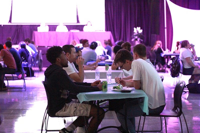 Students test their trivia knowledge while competing in APB’s trivia night Thursday in the Ceddia Union Building Multipurpose Room.&nbsp;