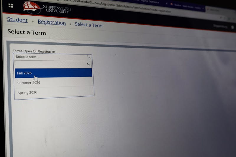 The registration portal that students use to sign up for classes each semester at Shippensburg University.