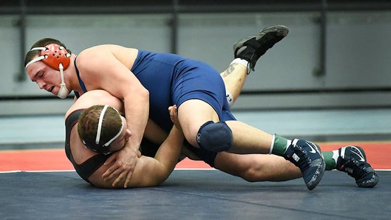 Derek Berberick secured the match victory with a 12-1 major decision win in the 285-pound weight class.
