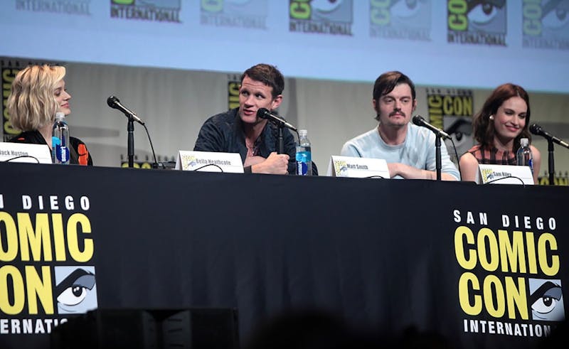 The cast of “Pride and Prejudice and Zombies” discusses the filmmaking process at San Diego Comic-Con International in 2015.