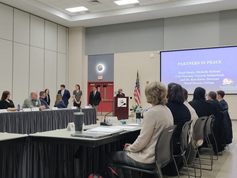 Wood Honors College director Kim Klein discusses the “Partners in Peace” program. They plan to visit key Nobel institutions in Oslo, Norway, in 2026.