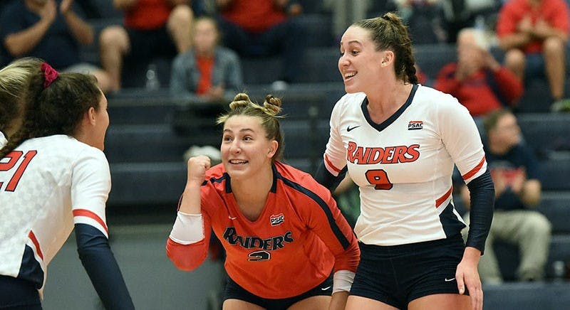 Megan Forstburg and Gabriella Johnson are senior leaders on a Raiders volleyball team that feeds off one another's energy.