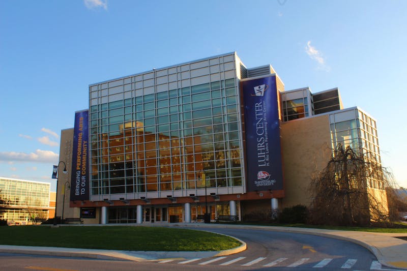 The outside of the Luhrs Performing Art Center at Shippensburg University.