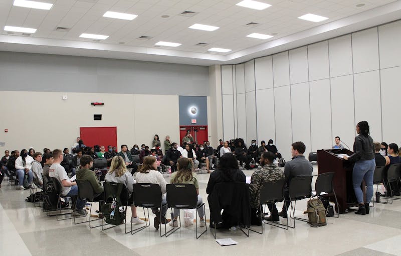 The SGA held a public meeting on Thursday, March 17. Senators engaged in tense conversations about two disciplinary decisions made by the elections committee regarding campaign violations.