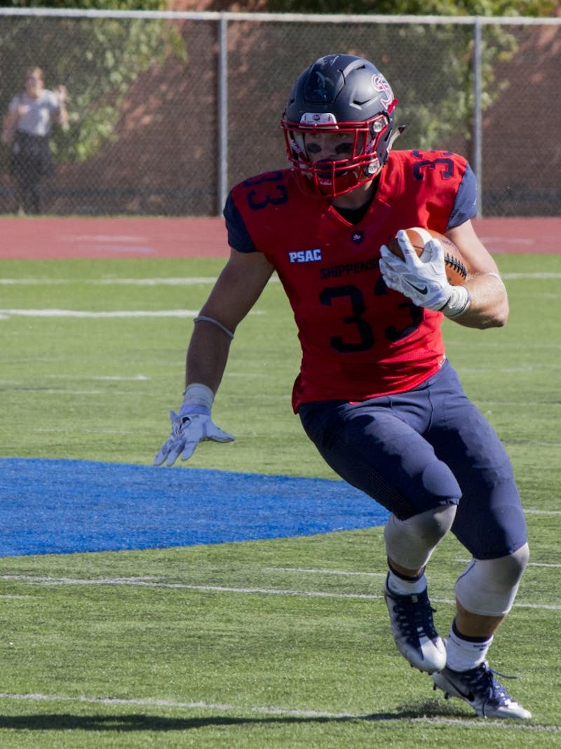 Cole Chiappialle scored three touchdowns in Saturday’s victory at Millersville. Chiappialle scored on a punt return, caught a touchdown, and ran for a score in a 43­–9 win on the road.