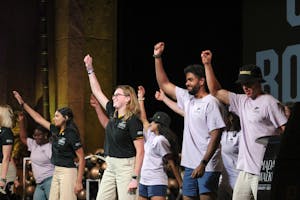 Team Leaders participate in the Common Bond dance