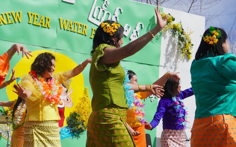 Burmese Americans celebrating the Thingyan Water Festival in Fort Wayne, Indiana (Photo Courtesy of Chan Sorn Ong). 
