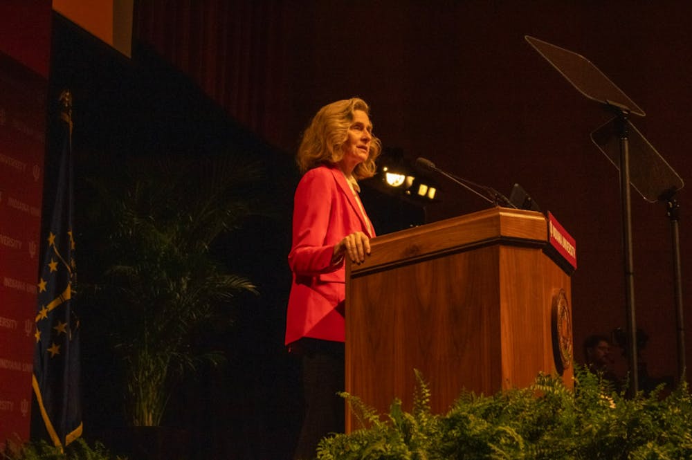 IU President, Pamela Whitten, gave her state of the University address at the IU Indianapolis campus on Dec. 9. 