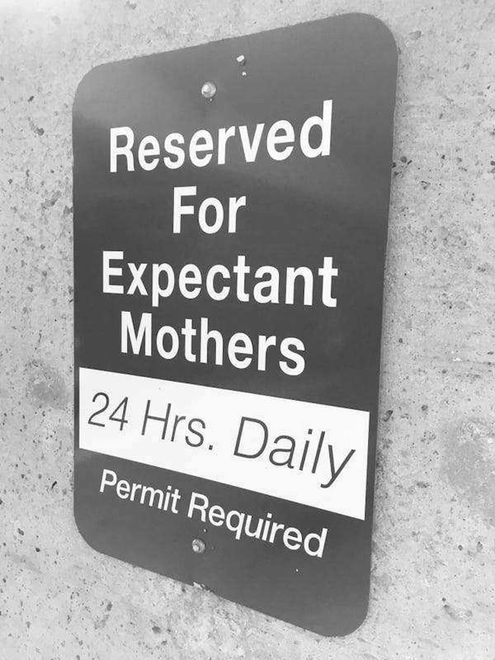 Expectant Mothers Parking Sign at Ball State 