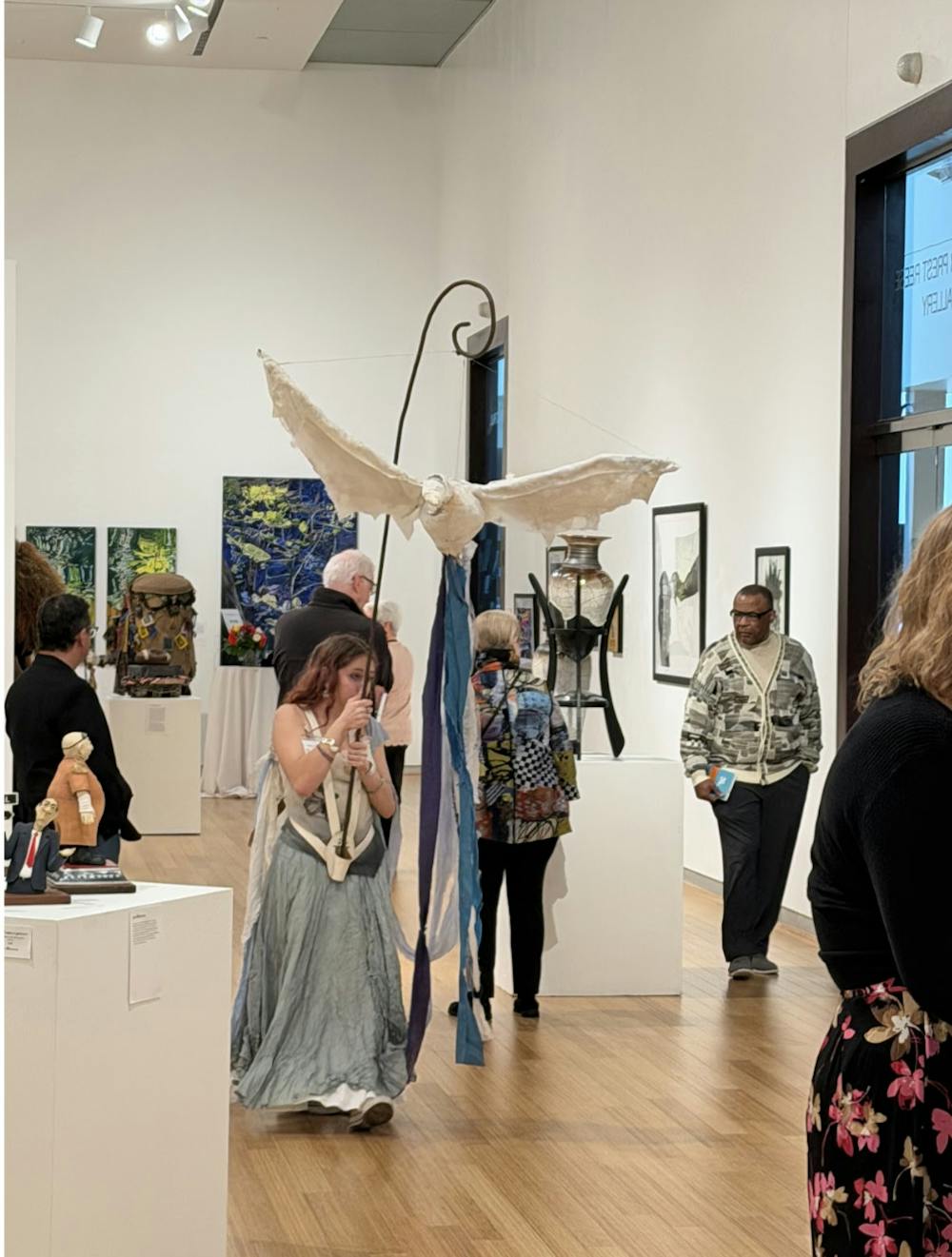 Opening night of the exhibition. (Photo courtesy of Hoosier Art Salon)