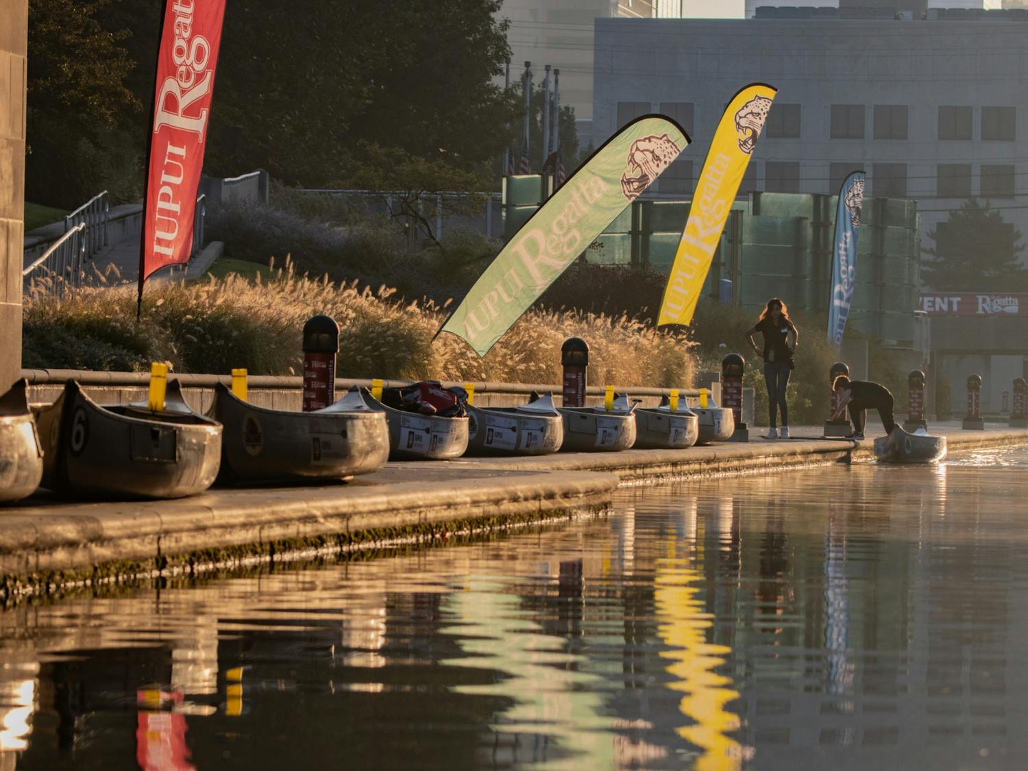Regatta Steering Commitee Members take a test run down the Canal at 8:17 a.m. on Saturday