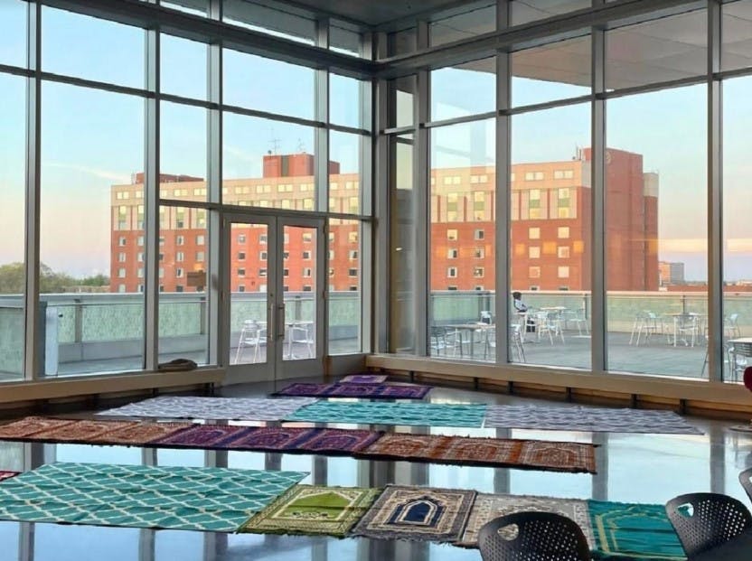 Arranged Iftar Event Prayer Area at IUPUI Campus Center.jpg