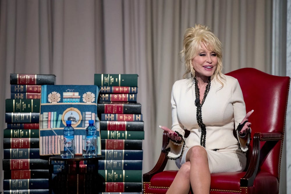 Parton at a Library of Congress event in 2018 (Photo courtesy of Andrew Harnik/AP Photo)