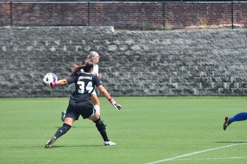	<p>Junior goalkeeper Sabrina D’Angelo is one of three international players on the South Carolina roster, with all three Gamecocks hailing from Canada. South Florida has nine foreign countries represented on its team.</p>