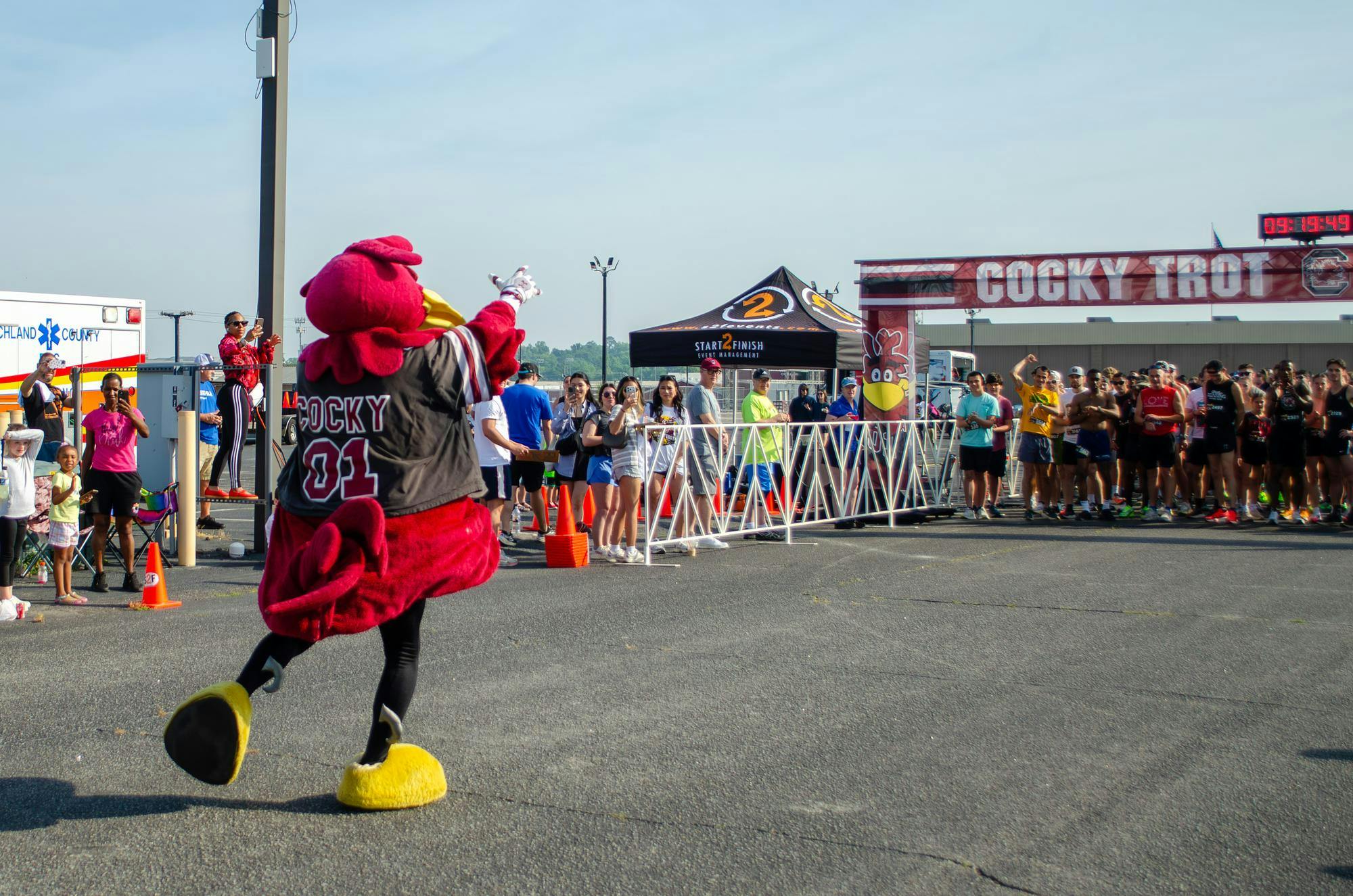 Over 3,000 people gathered at the fifth annual Cocky Trot 5K at the South Carolina State Fairgrounds on April 25, 2026. Participants were diverse both in age and athletic ability.