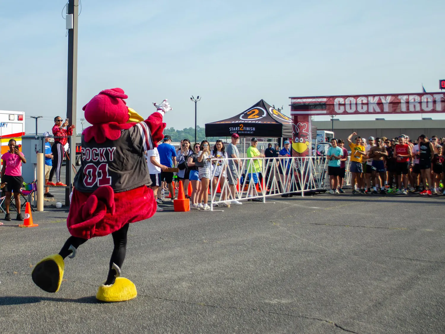 Over 3,000 people gathered at the fifth annual Cocky Trot 5K at the South Carolina State Fairgrounds on April 25, 2026. Participants were diverse both in age and athletic ability.