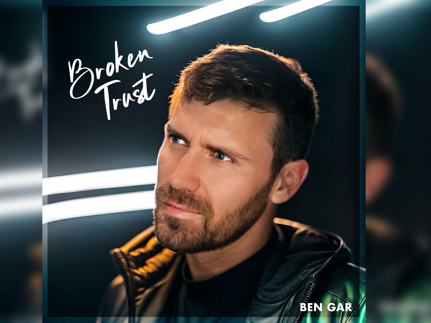 The album cover for Ben Gar's album "Broken Trust" released in April 2024. Benjamin Garcia Egea, also known as Ben Gar, is a Spanish professor at the University of South Carolina who makes music.