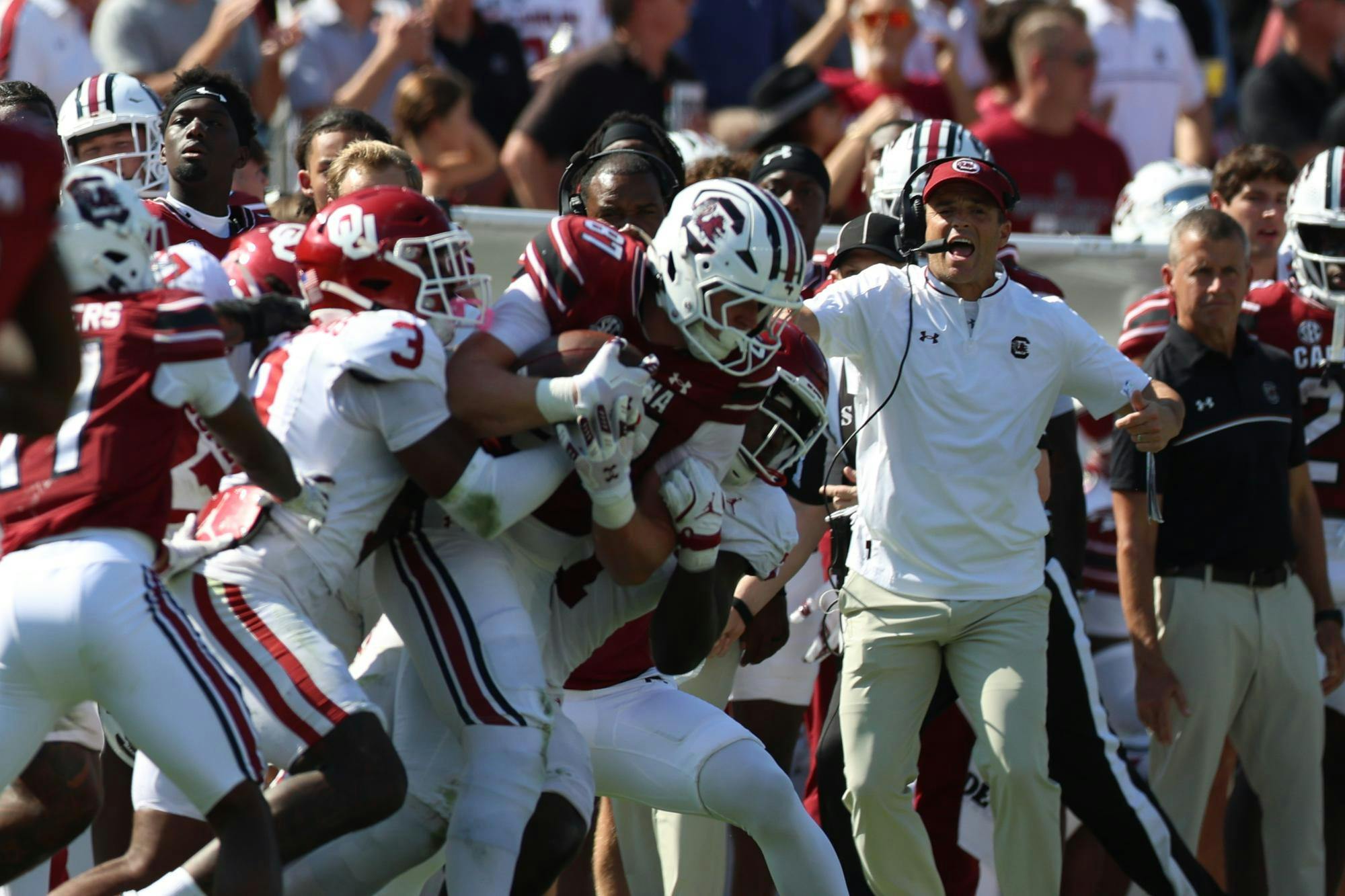 The South Carolina Gamecocks played the Oklahoma Sooners Saturday afternoon on October 18, 2025, at Williams-Brice Stadium. The Sooners were up the whole game, while the Gamecocks struggled. The Gamecocks fell to the Sooners 26-7 due to issues with the offense.